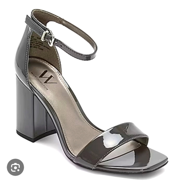 Worthington Becklyn Chunky Block Heel Gray Formal Prom Hoco Party Office Siren - Picture 1 of 8